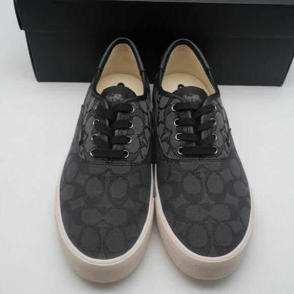 NEW Coach Women's 8.5 Citysole Skate Sneakers Shoes Charcoal Black Leather - Picture 11 of 14